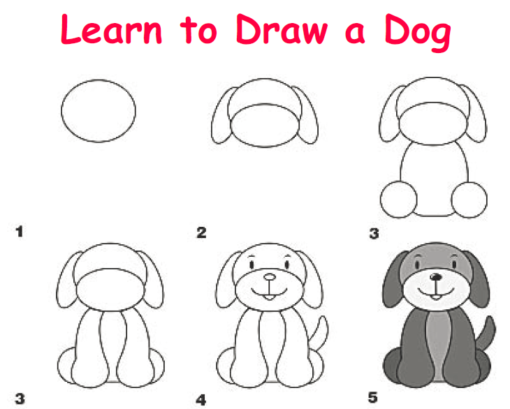 :: Learn to draw a dog